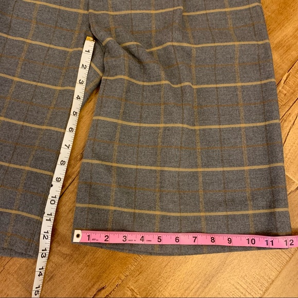 Anthropologie Cartonnier long gray plaid shorts - Picture 14 of 15